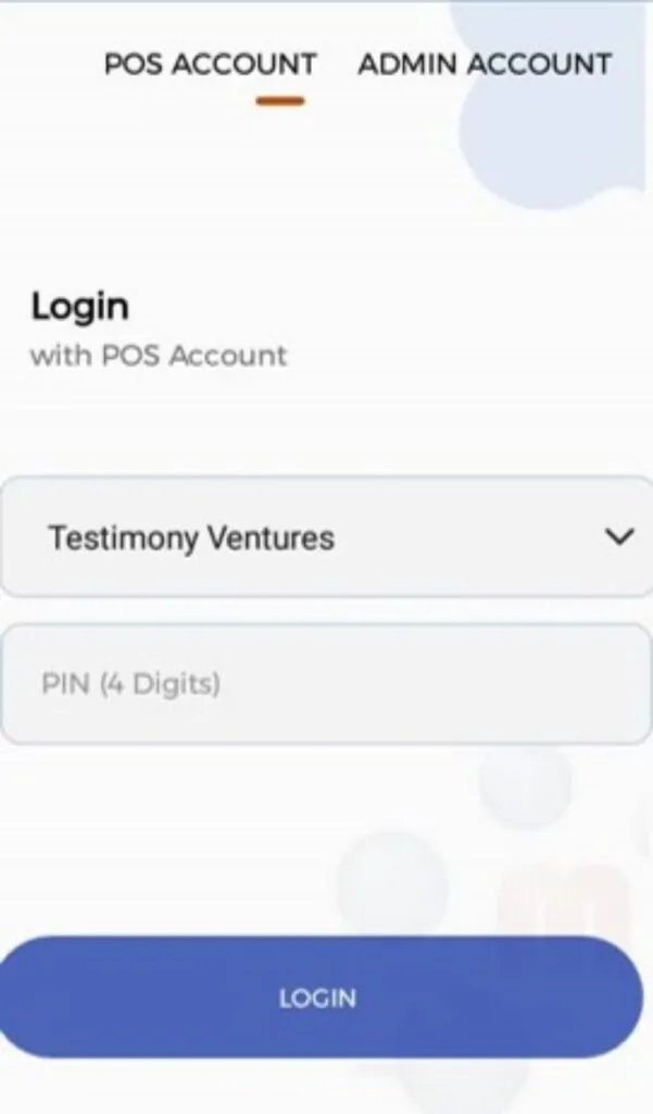 Logging in with a username and four-digit PIN